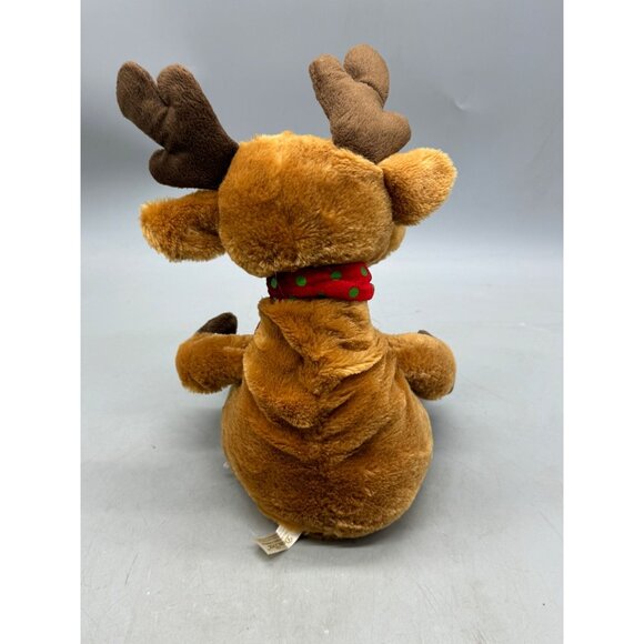 Dan Dee Collectors Christmas Animated Plush Reindeer With Scarf Sings READ - Picture 5 of 8
